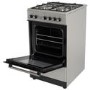 electriQ 50cm Dual Fuel Cooker - Silver