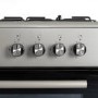 electriQ 50cm Dual Fuel Cooker - Silver