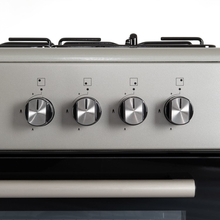 electriQ 50cm Dual Fuel Cooker - Silver