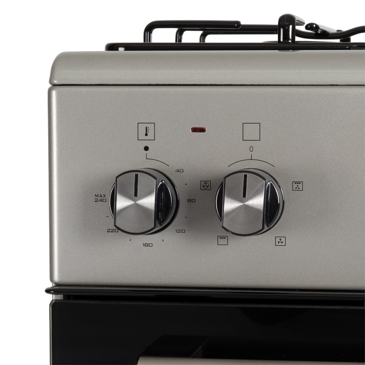 electriQ 50cm Dual Fuel Cooker - Silver