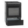 electriQ 60cm Dual Fuel Cooker - Black