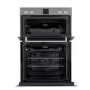 Refurbished electriQ EQDO1LG 60cm Double Built In Electric Oven Grey