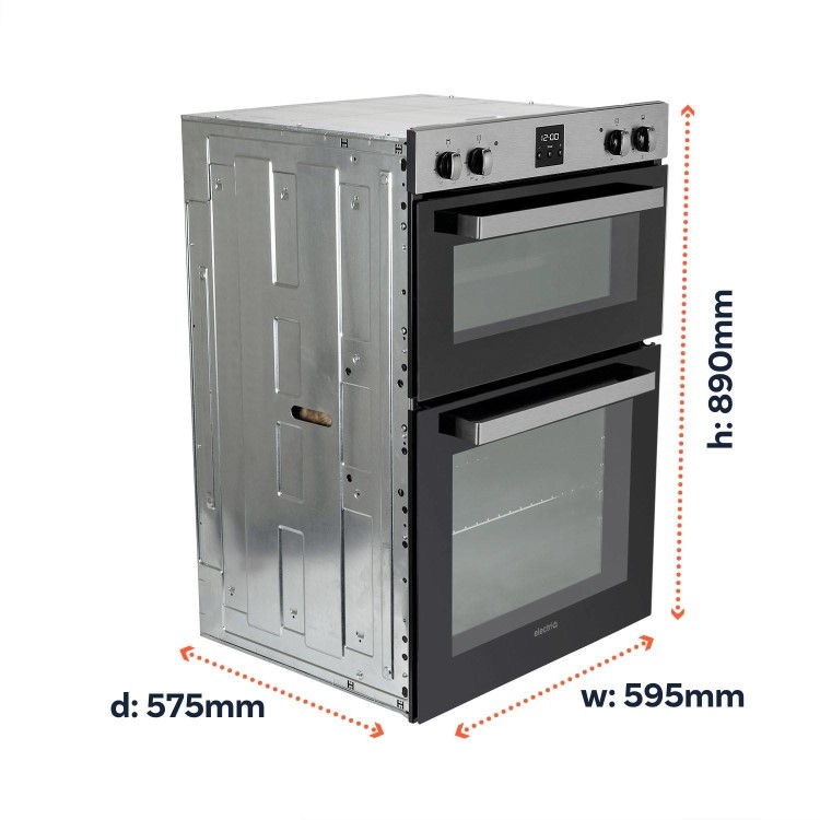 electriQ Built-In Electric Double Oven - Stainless Steel