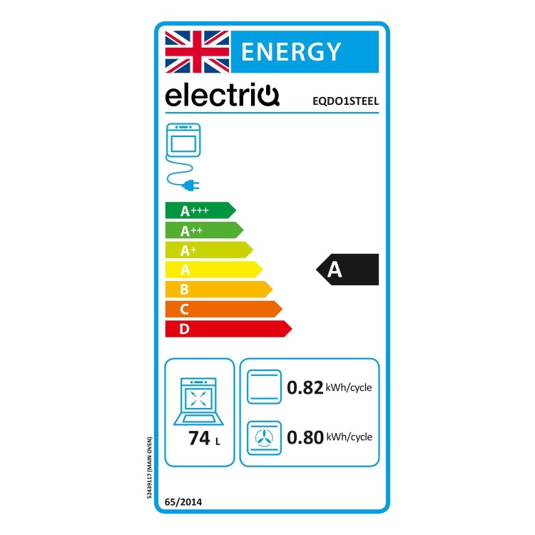 electriQ Built-In Electric Double Oven - Stainless Steel