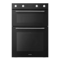 A1/EQDO2BLACK GRADE A1 - electriQ Built-In Electric Double Oven - Black