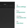 electriQ 10 Place Settings Freestanding Dishwasher - Black