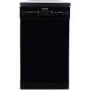 electriQ 10 Place Settings Freestanding Slimline Dishwasher - Black