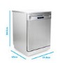 Refurbished electriQ EQDW60SS 14 Place Freestanding Dishwasher Silver