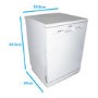 electriQ 14 Place Freestanding Dishwasher - White