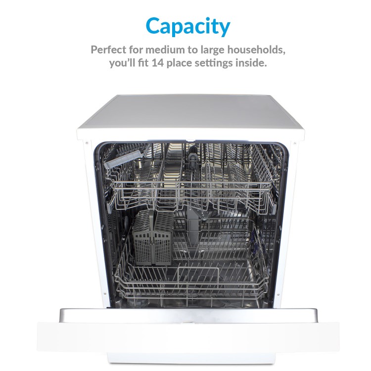 electriQ 14 Place Freestanding Dishwasher - White