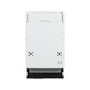 electriQ Integrated Slimline Dishwasher - White control panel - Quick Wash Quiet