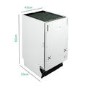 Refurbished electriQ EQDWINT45 10 Place Slimline Fully Integrated Dishwasher