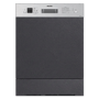 electriQ Semi-Integrated Dishwasher - Auto Wash Stainless Steel Control Panel