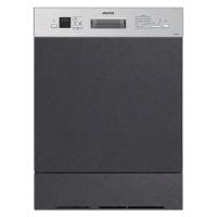 electriQ Semi-Integrated Dishwasher - Auto Wash Stainless Steel Control Panel