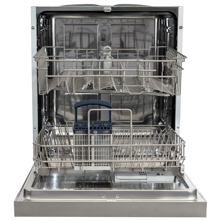 electriQ Semi-Integrated Dishwasher - Stainless steel control panel