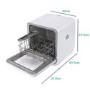 Refurbished electriQ EQDWTTGF 2 Place Mini Table Top Dishwasher White