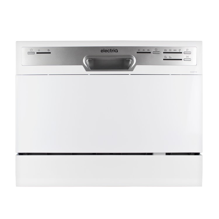 Refurbished electriQ EQDWTTW 6 Place Freestanding Compact Table Top Dishwasher White