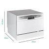 electriQ 6 Place Settings Table Top Dishwasher - White