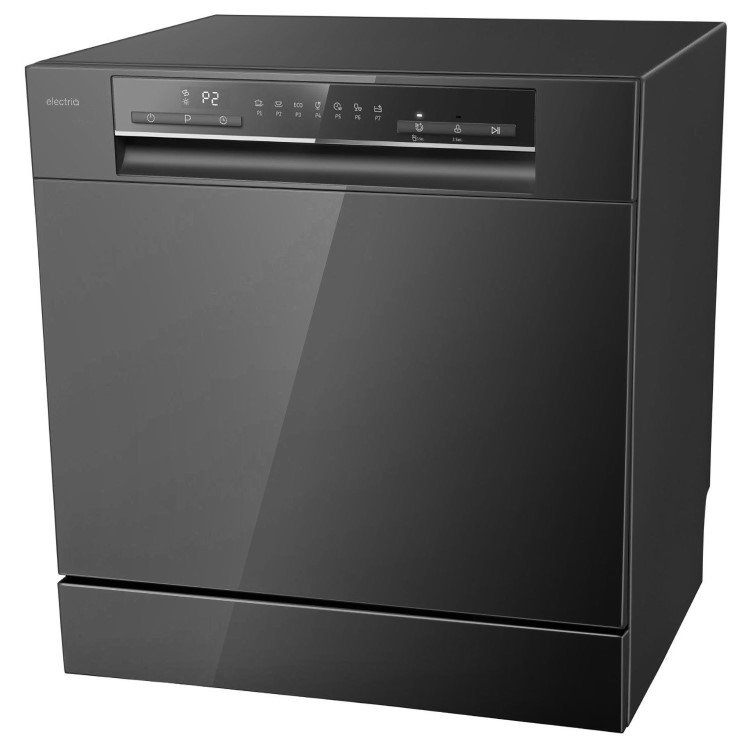electriQ XL Mini Table Top Dishwasher - Black
