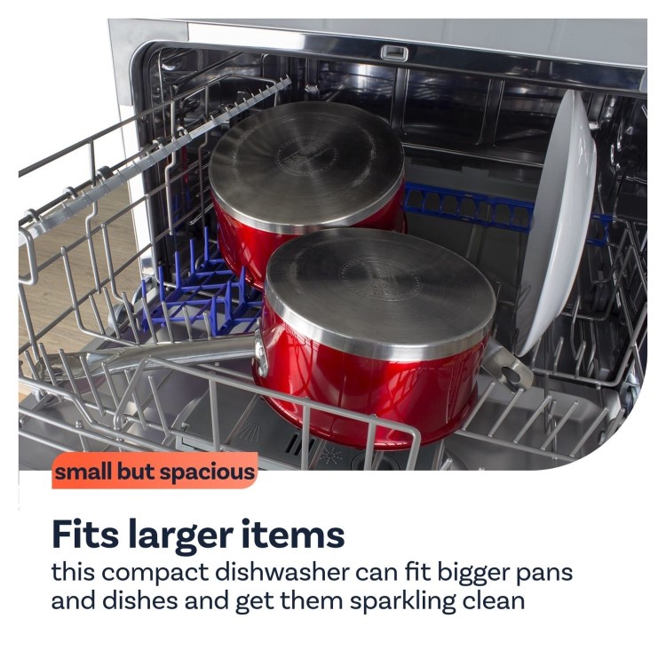 electriQ XL Mini Table Top Dishwasher - Black