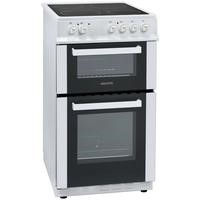 ElectriQ 50cm Electric Twin Cavity Cooker With Ceramic Hob  - White