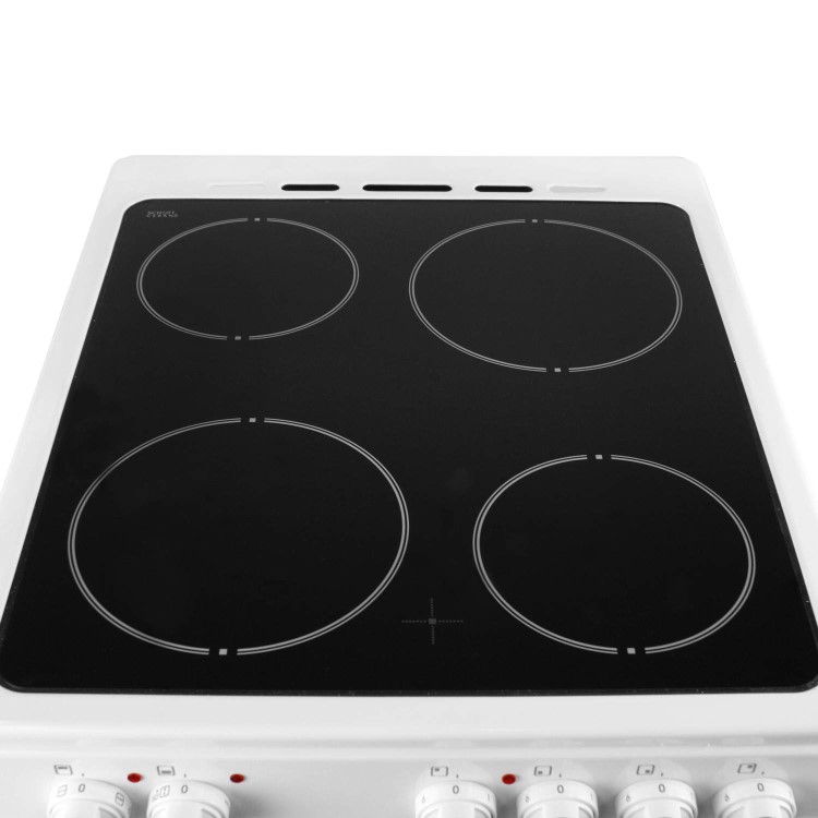 electriQ 50cm Twin Cavity Electric Cooker - White