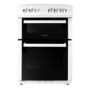 electriQ 60cm Electric Cooker with Twin Cavity and Ceramic Hob - White 
