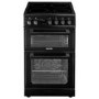 Refurbished electriQ EQEC50B3 50cm Double Cavity Electric Cooker with Ceramic Hob Black