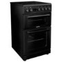 Refurbished electriQ EQEC50B3 50cm Double Cavity Electric Cooker with Ceramic Hob Black