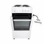 Refurbished electriQ EQEC50W1 50cm Single Oven Electric Cooker with Sealed Plate Hob White