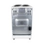 Refurbished electriQ EQEC50W1 50cm Single Oven Electric Cooker with Sealed Plate Hob White