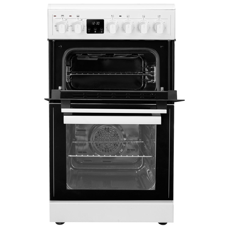 electriQ 50cm Double Cavity Electric Cooker - White