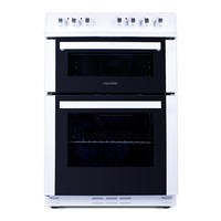 ElectriQ 60cm Double Oven Electric Cooker With Ceramic Hob - White