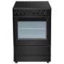 Refurbished electriQ EQEC60B1CERAMIC 60cm Single Oven Cooker with Ceramic Hob Black