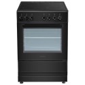 EQEC60B1CERAMIC electriQ 60cm Single Oven Cooker with Ceramic Hob - Black