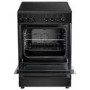 Refurbished electriQ EQEC60B1CERAMIC 60cm Single Oven Cooker with Ceramic Hob Black