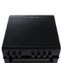 Refurbished electriQ EQEC60B1CERAMIC 60cm Single Oven Cooker with Ceramic Hob Black