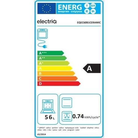 Refurbished electriQ EQEC60B1CERAMIC 60cm Single Oven Cooker with Ceramic Hob Black