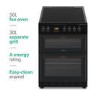 electriQ 60cm Electric Cooker - Black
