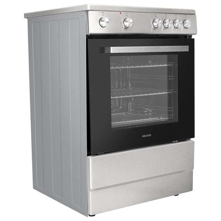 Refurbished electriQ EQEC60S1CERAMIC 60cm Electric Cooker Stainless Steel