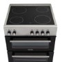 Refurbished electriQ 60cm Double Oven Cooker - Silver