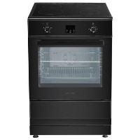 Refurbished electriQ 60cm Single Oven Cooker with Induction Hob - Black