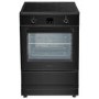 electriQ 60cm Single Oven Cooker with Induction Hob - Black