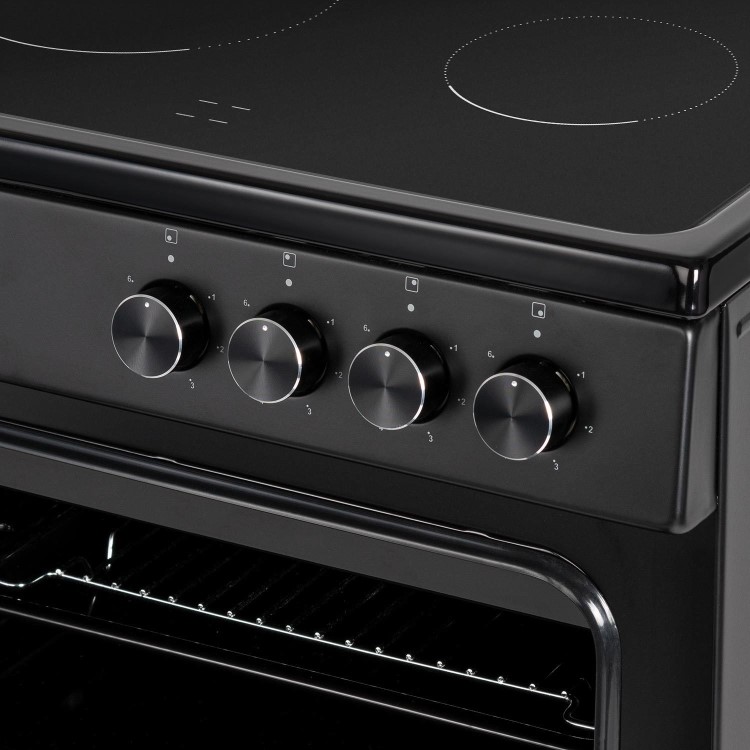 electriQ 60cm Twin Cavity Electric Cooker - Black