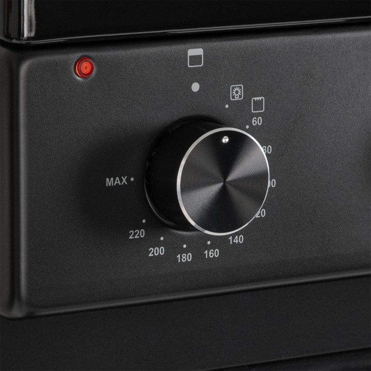 electriQ 60cm Twin Cavity Electric Cooker - Black