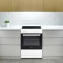 Refurbished electriQ EQEC60W1CERAMIC 60cm Electric Cooker with Ceramic Hob White