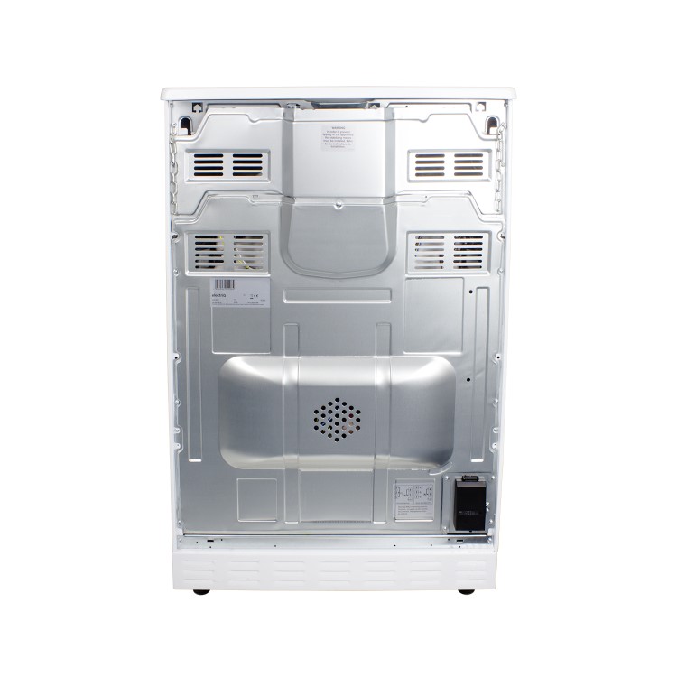 electriQ 60cm Double Oven Electric Cooker - White