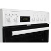electriQ 60cm Double Oven Electric Cooker with Programmable Timer - White