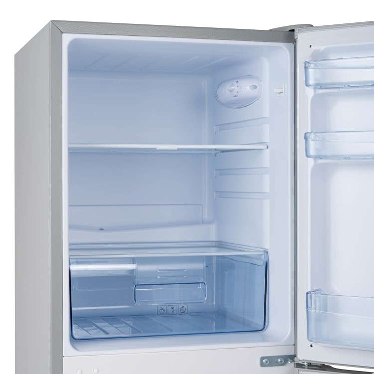electriQ 155 Litre 50/50 Freestanding Fridge Freezer - Silver