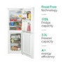 Refurbished electriQ 172 Litre Freestanding Fridge Freezer 50/50 Split Frost Free 50cm Wide - White